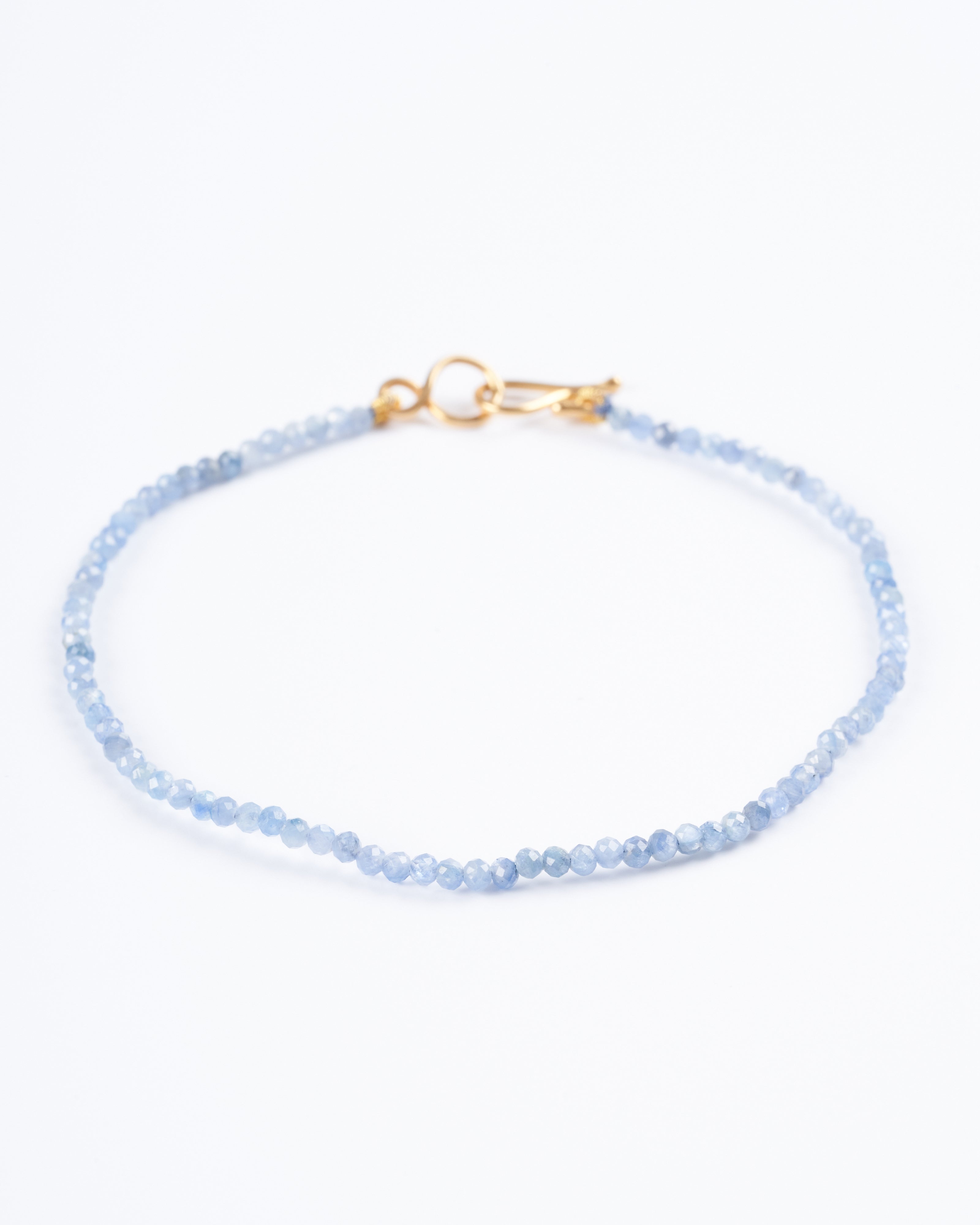 lena skadegard, 1.5mm blue sapphire bracelet w/ 9k closure - blue sapphire