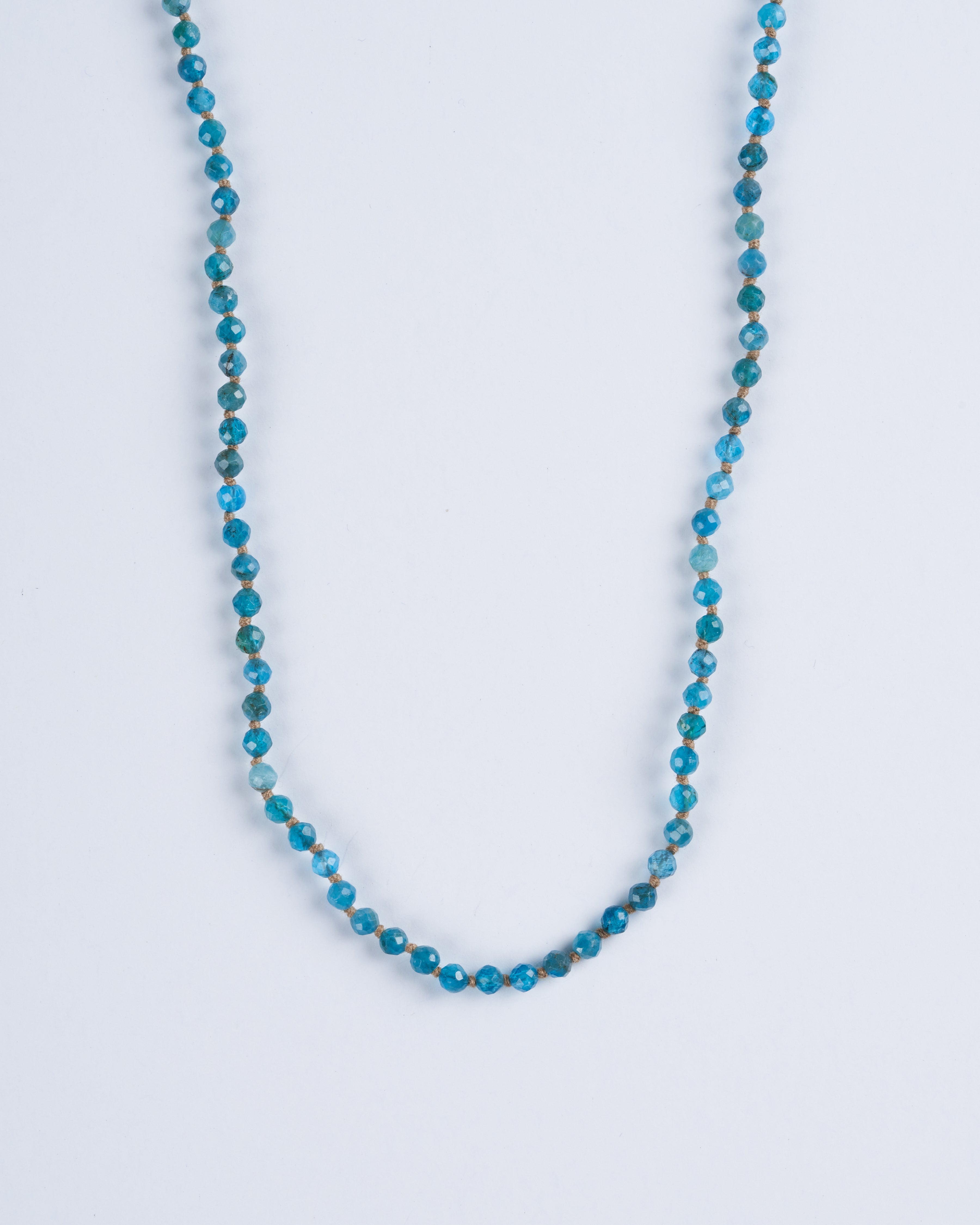 lena skadegard, 15" apatite necklace w/ 9k gold clasp