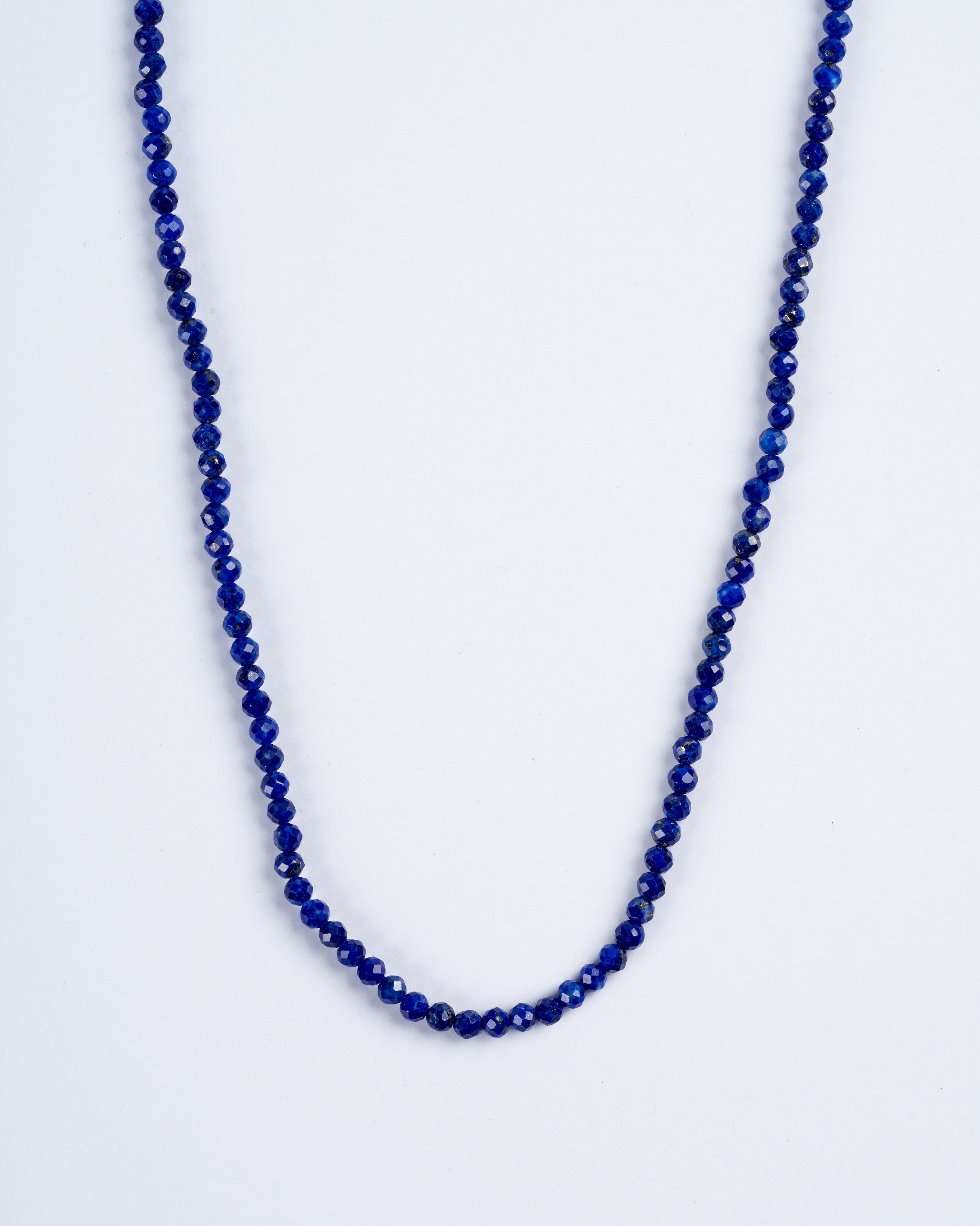 lena skadegard, 15" lapis / pyrite strand necklace