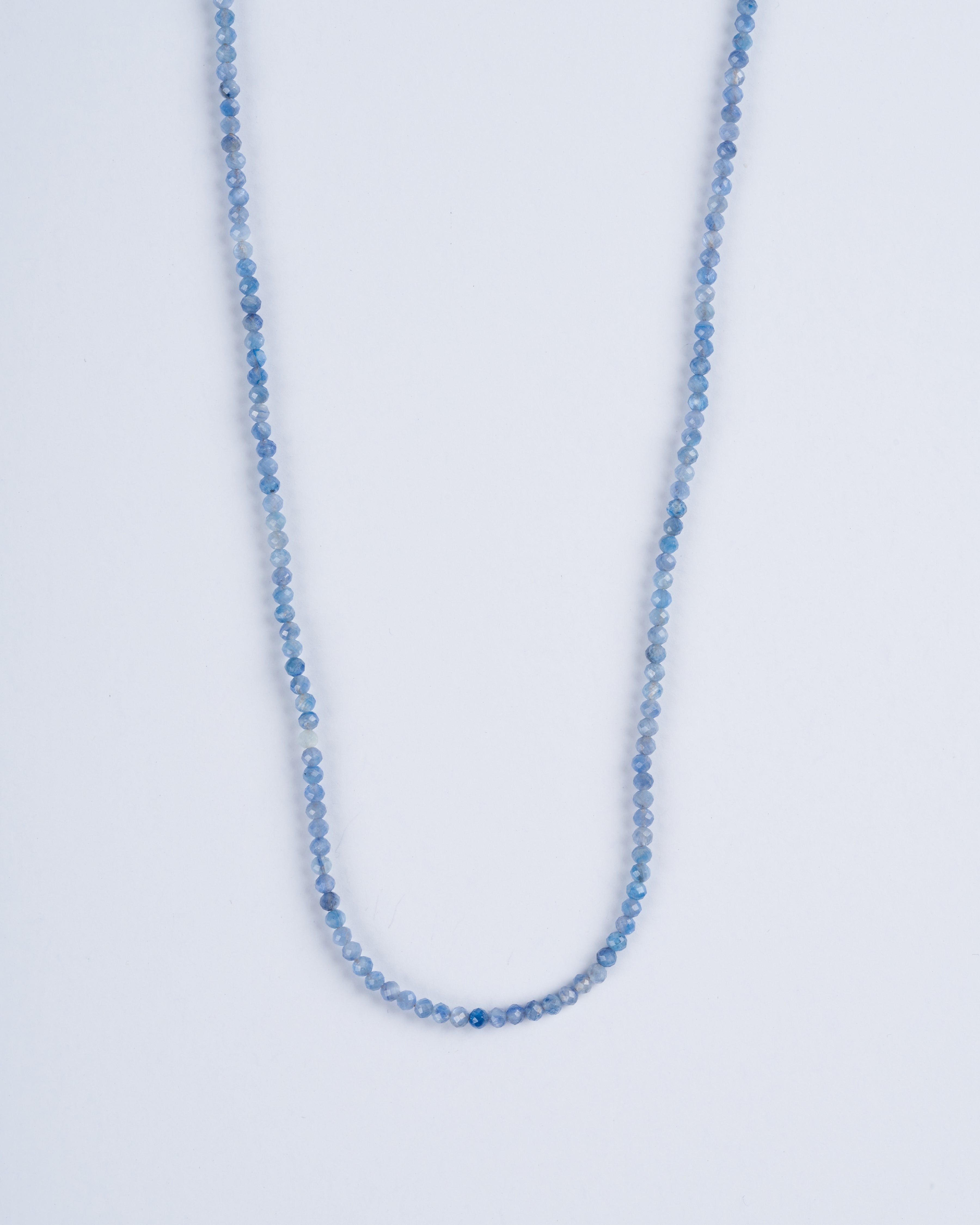 lena skadegard, 15" unknotted kyanite necklace w/ 9k gold clasp