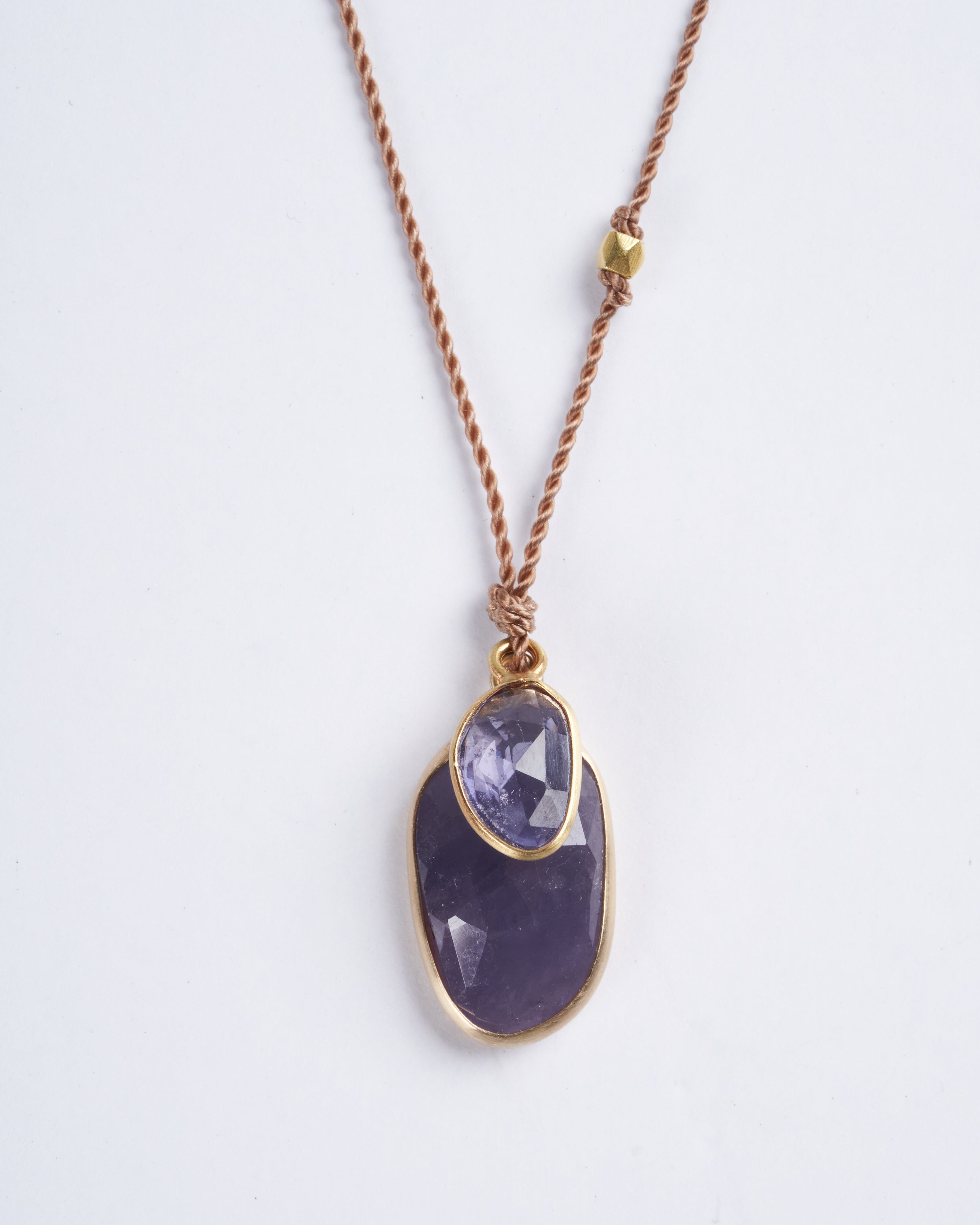 margaret solow, 2 sapphires 14k yg and 18k yg - lavender