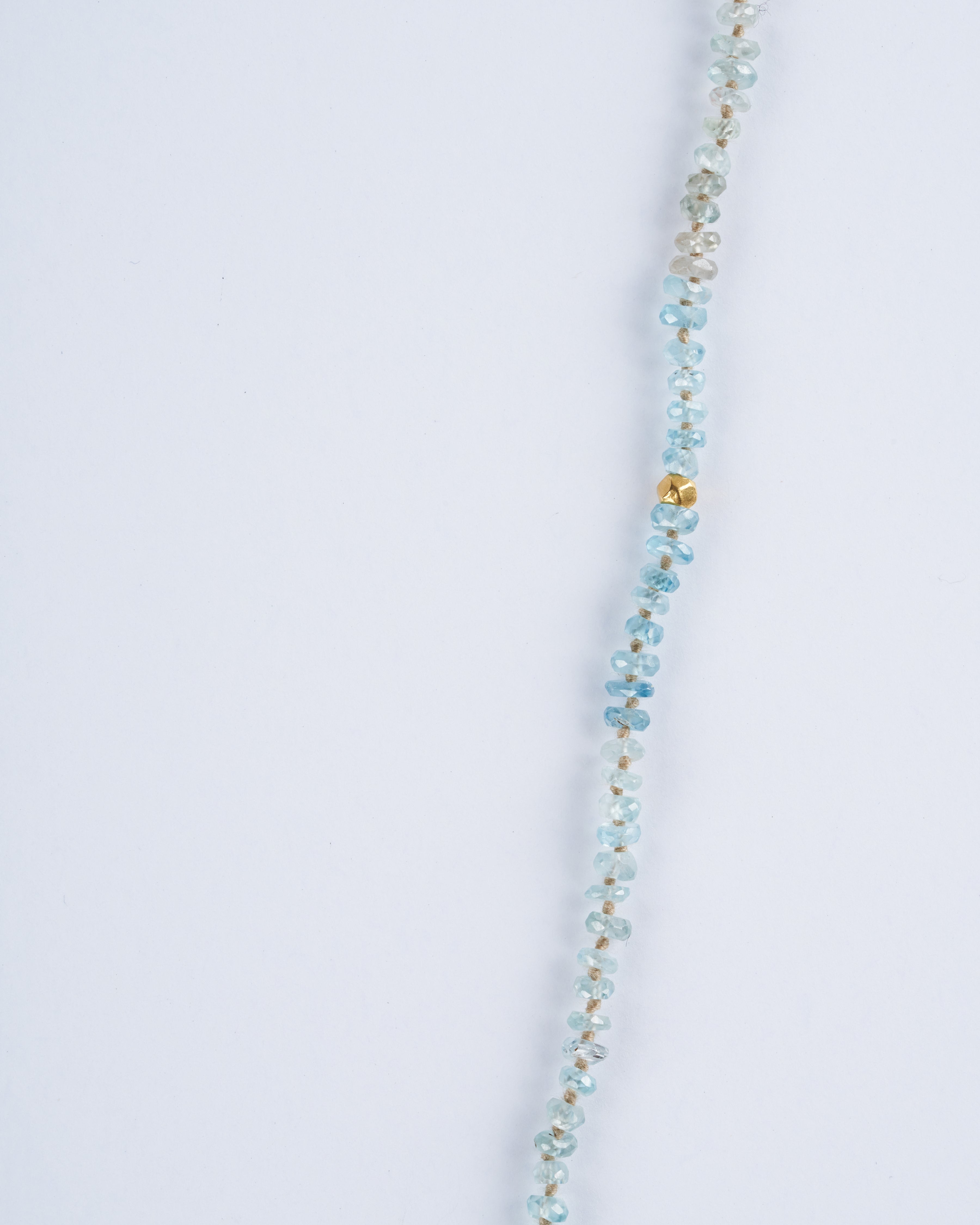 lena skadegard, 32" aquamarine 18k gold necklace