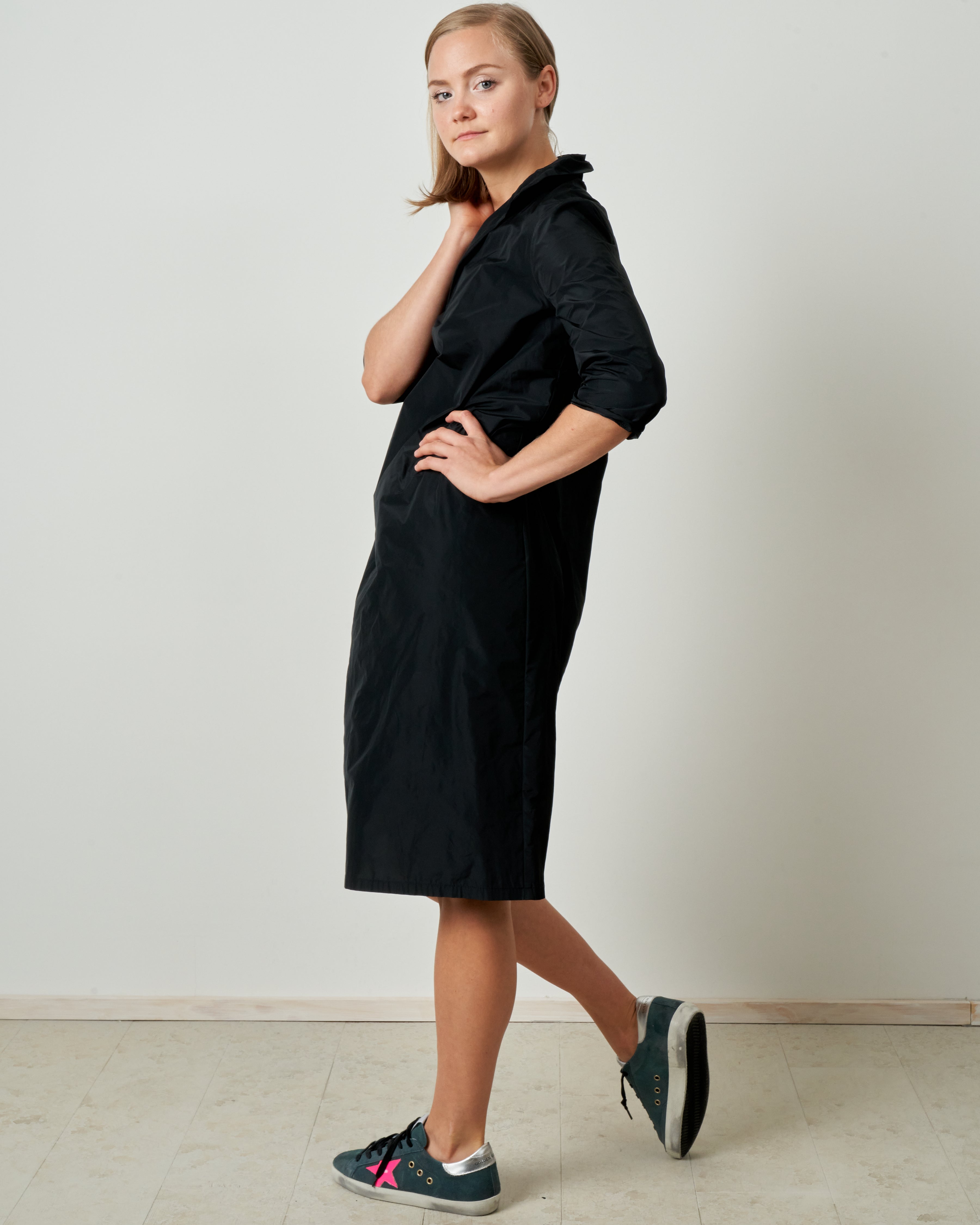 katharina hovman, 3/4 sleeve dress - black