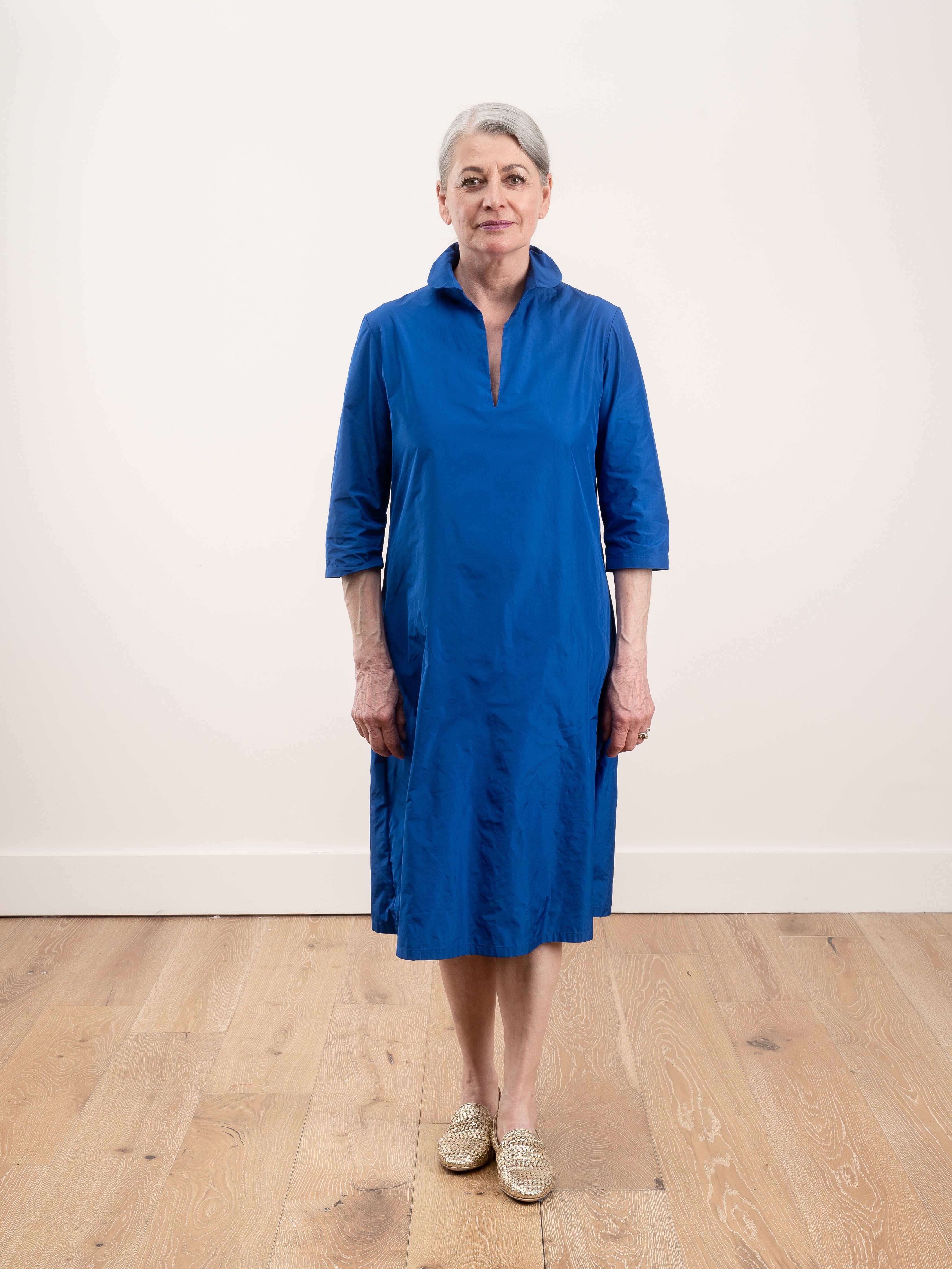 katharina hovman, 3/4 sleeve dress - electric