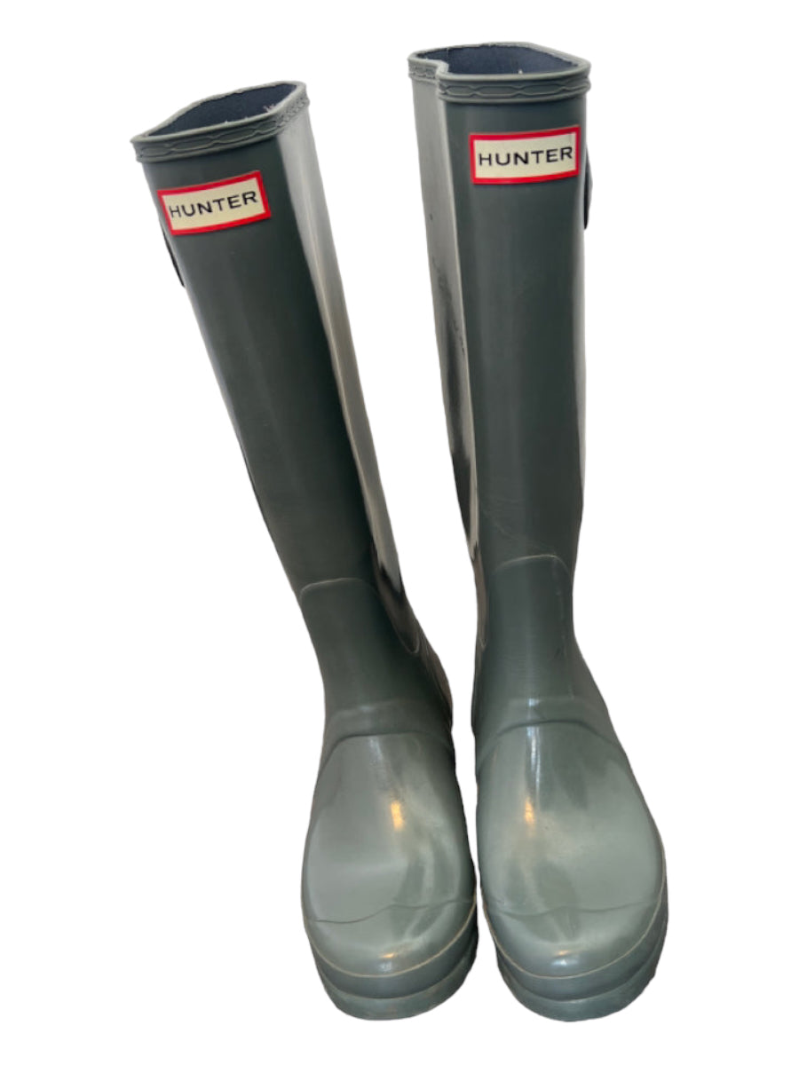 Hunter, Hunter Shoe Size 7 Slate Gray Rubber Rainboots