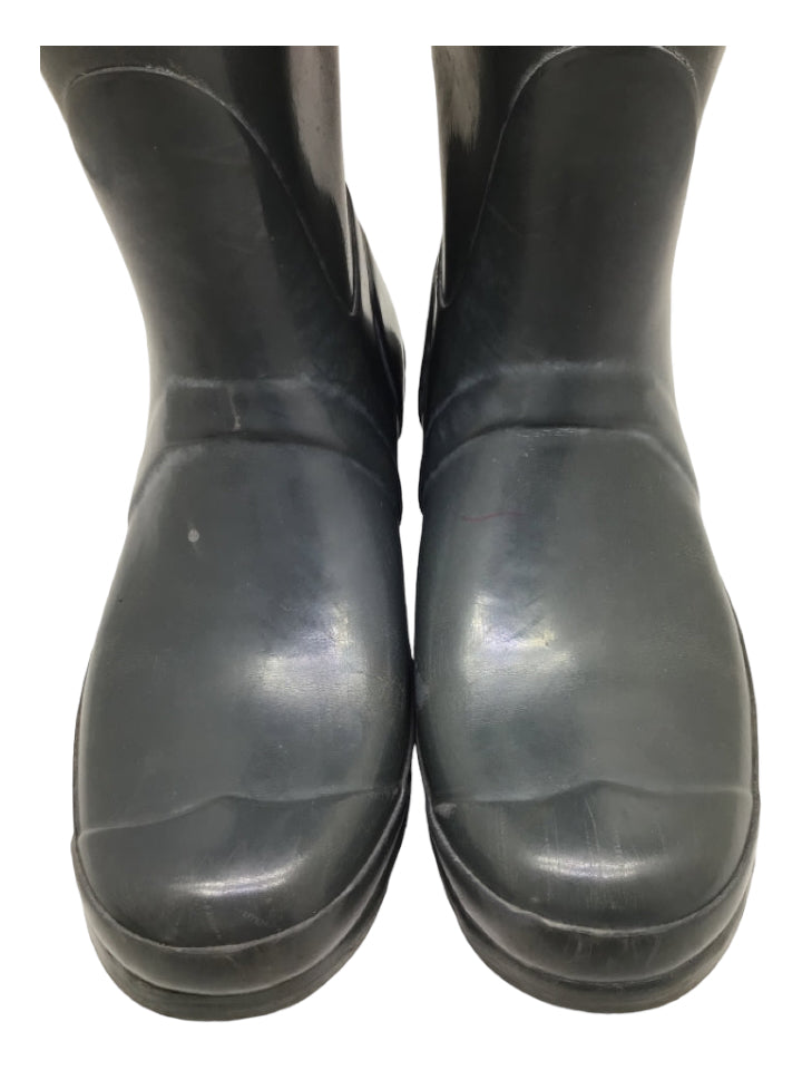 Hunter, Hunter Shoe Size 8 Grey Rubber Calf High Rain Boot Boots