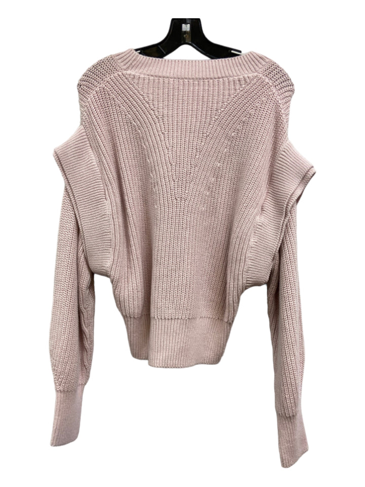 IRO, IRO Size Large Blush Pink Cotton Blend Crew Neck Knit Long Sleeve Sweater