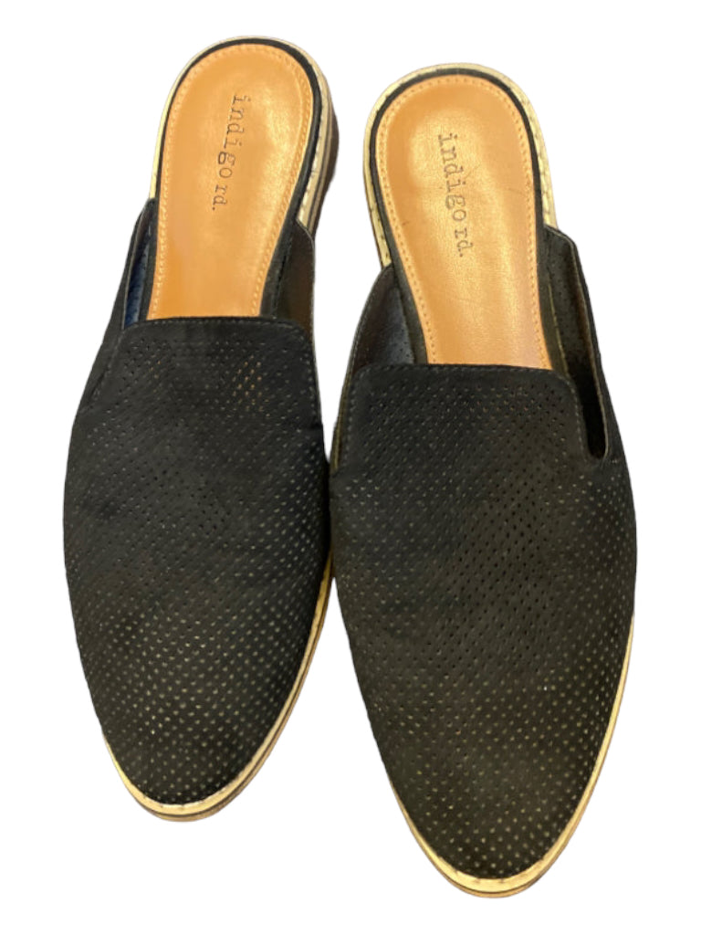 Indigo Rd., Indigo Rd. Shoe Size EST 8 Black Suede Perforated Slip On Almond Toe Shoes