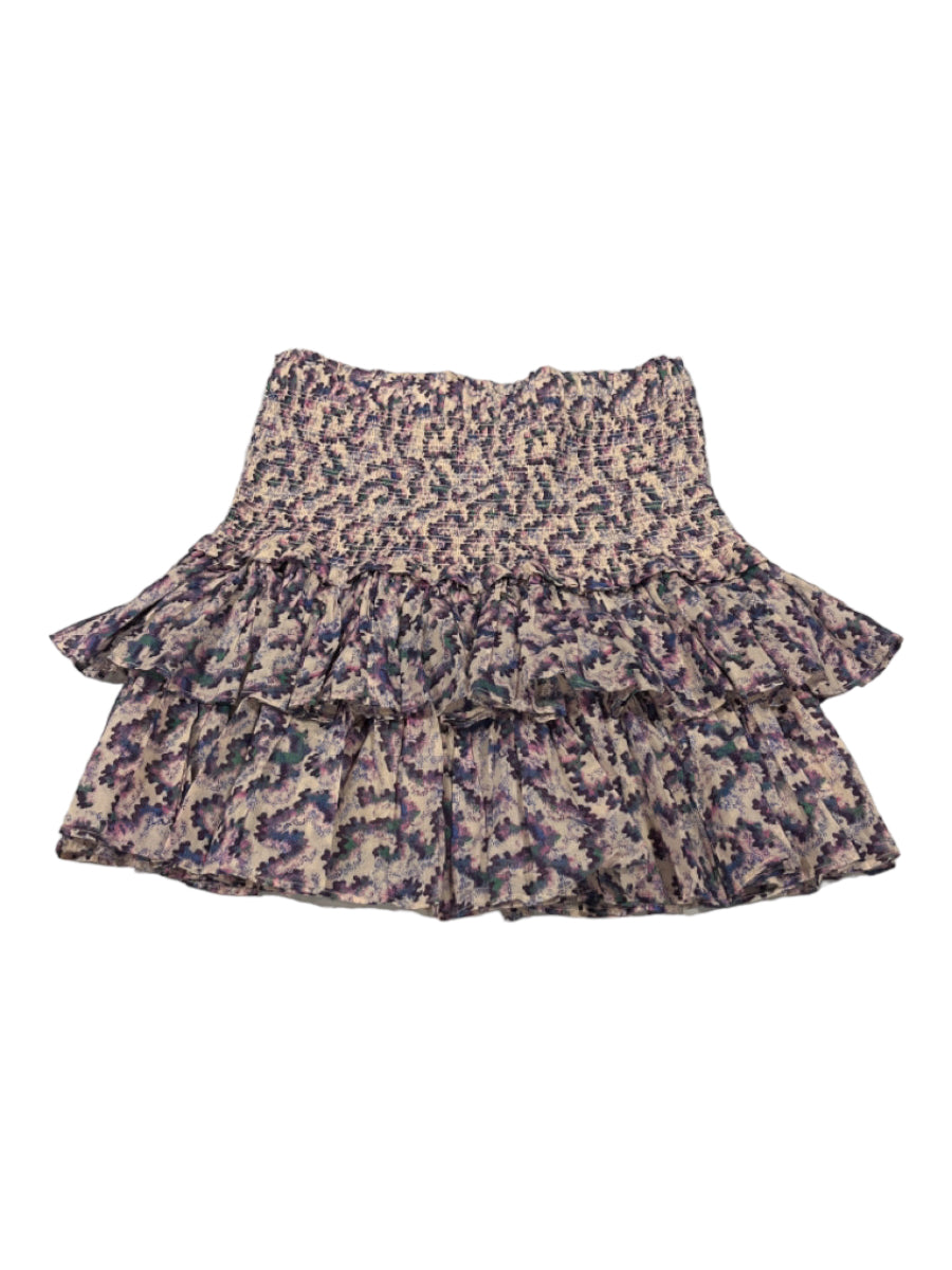 Isabel Etoile Marant, Isabel Etoile Marant Size 40 Purple & Multi Cotton All Over Print Ruched Skirt