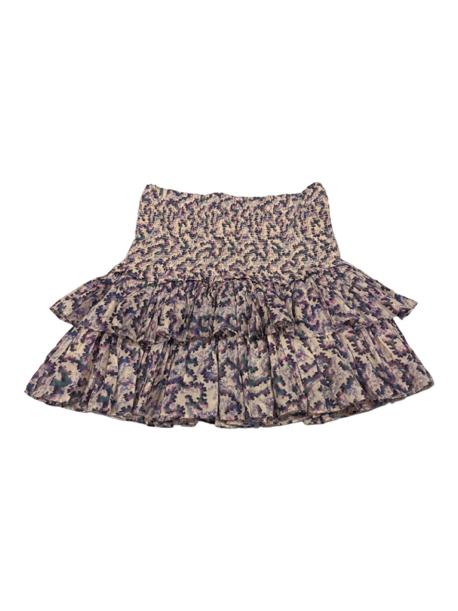 Isabel Etoile Marant, Isabel Etoile Marant Size 40 Purple & Multi Cotton All Over Print Ruched Skirt