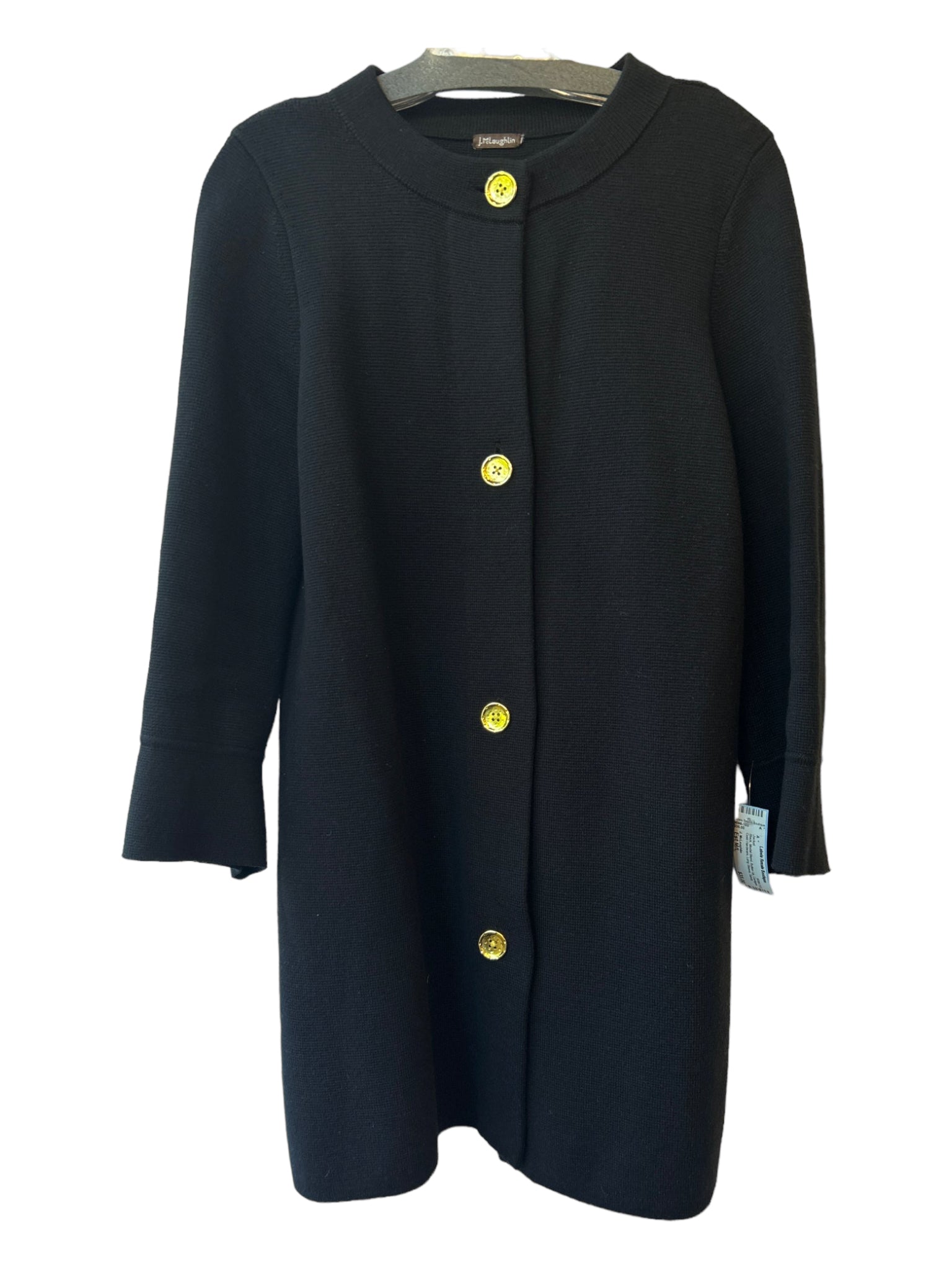 J Mclaughlin, J. McLaughlin Size Est M/L Black Modal Blend Button Up Cardigan Jacket