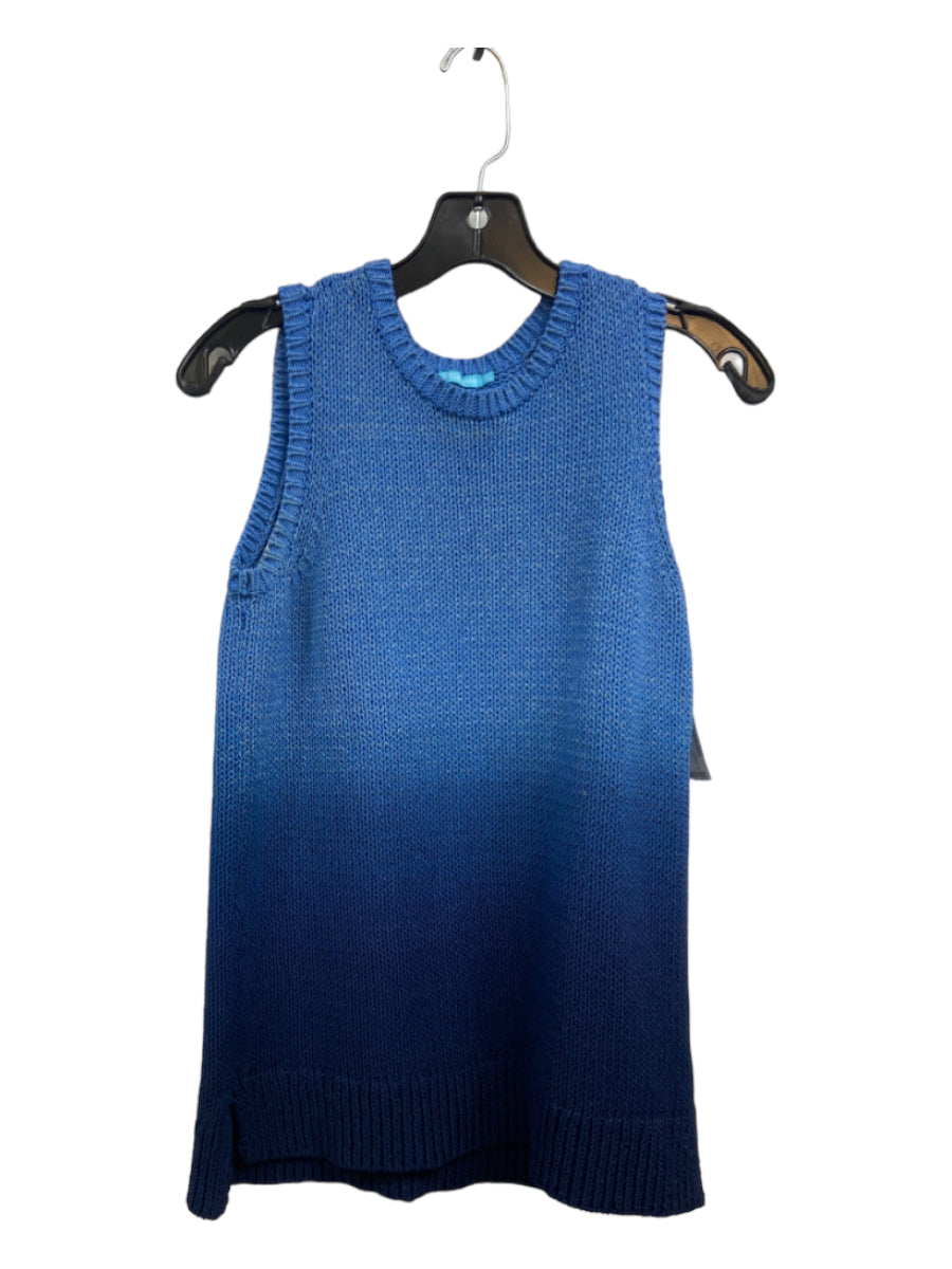 J Mclaughlin, J. McLaughlin Size XS Blue Cotton Ombre Sleeveless Sweater