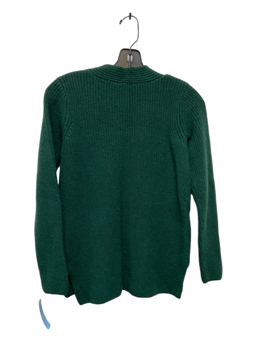 J Mclaughlin, J. McLaughlin Size XS Green Cashmere Blend Ribbed Long Sleeve V Neck Sweater