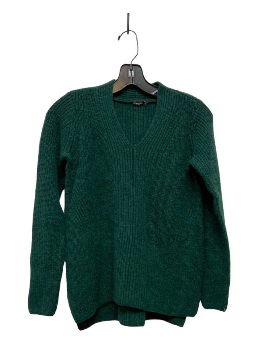 J Mclaughlin, J. McLaughlin Size XS Green Cashmere Blend Ribbed Long Sleeve V Neck Sweater