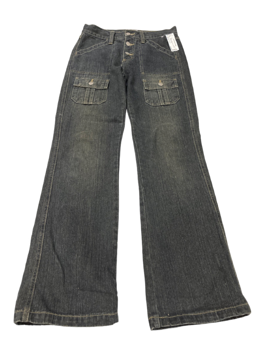 JW Junction West, JW Junction West Size 6 Dark Wash Cotton Denim Button Fly Pockets Jeans