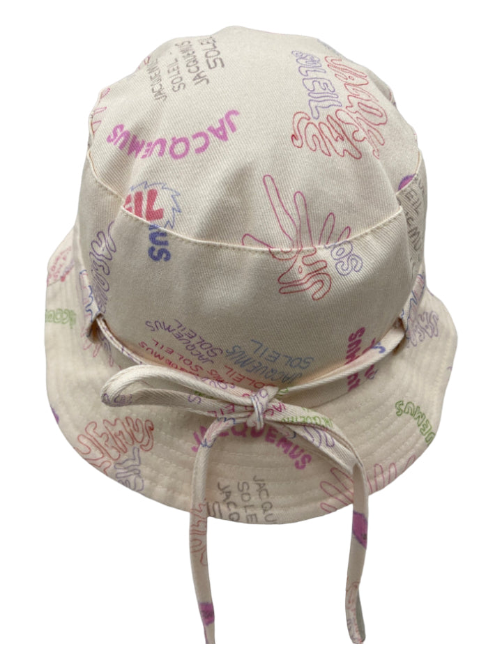 Jacquemus, Jacquemus Cream & Multi Cotton Tie Detail All Over Print Hat