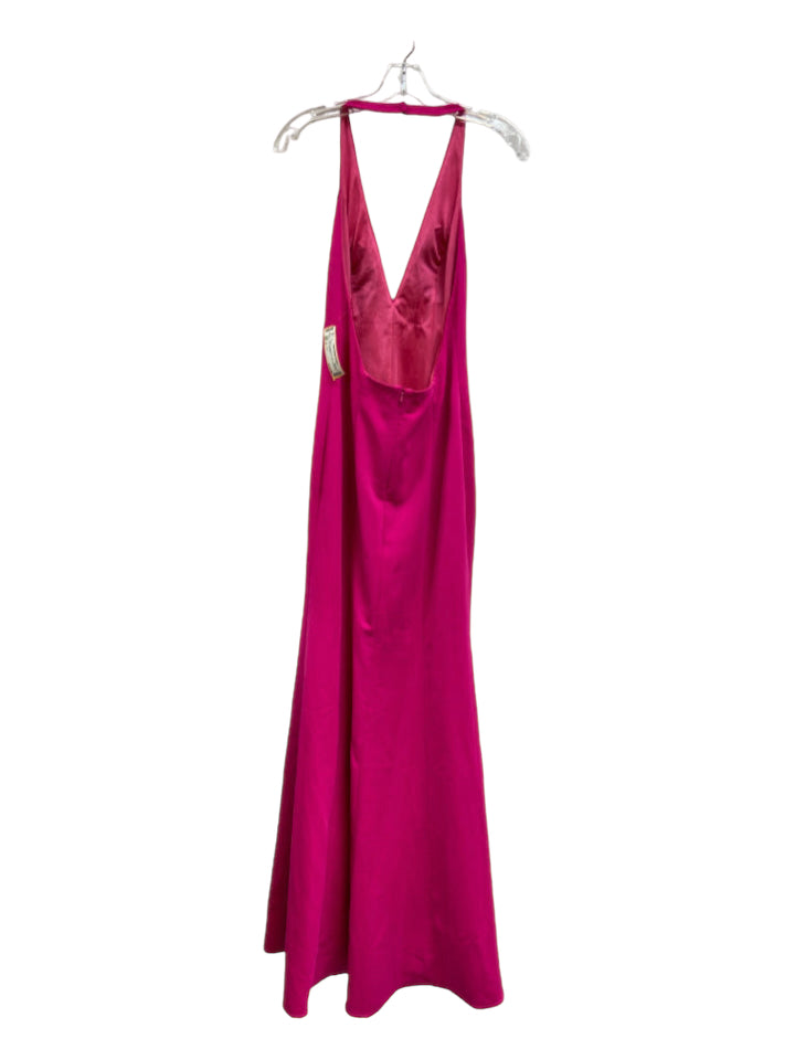 Jay Godfrey, Jay Godfrey Size 2 Pink Polyester Slit V Neck Around the neck Gown