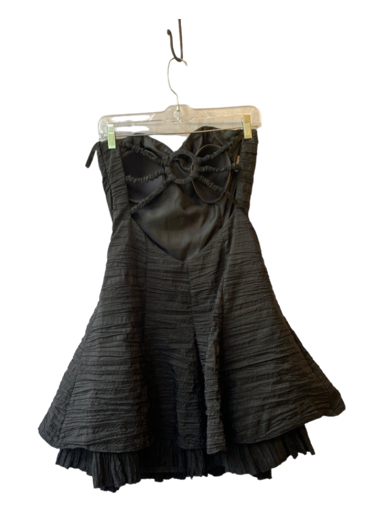 Jessica McClintock, Jessica McClintock Size 12 Black Polyester Blend Sweetheart Neckline Dress