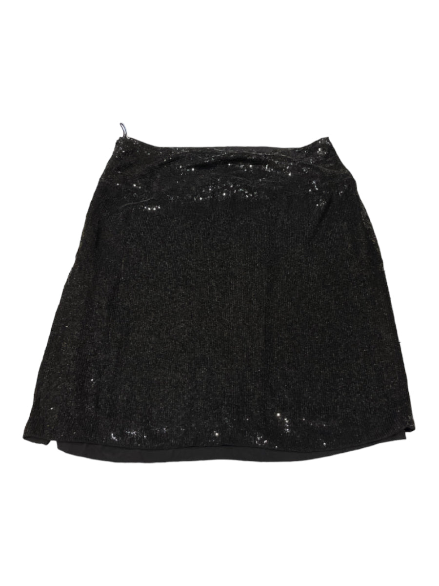 Jil Sander, Jil Sander Size 42 Black Silk Fully Sequinned Side Zip Straight Skirt