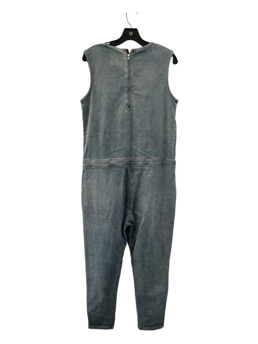 Joes, Joe's Size M Med Dark Wash Cotton Drawstring Sleeveless Denim Jumper