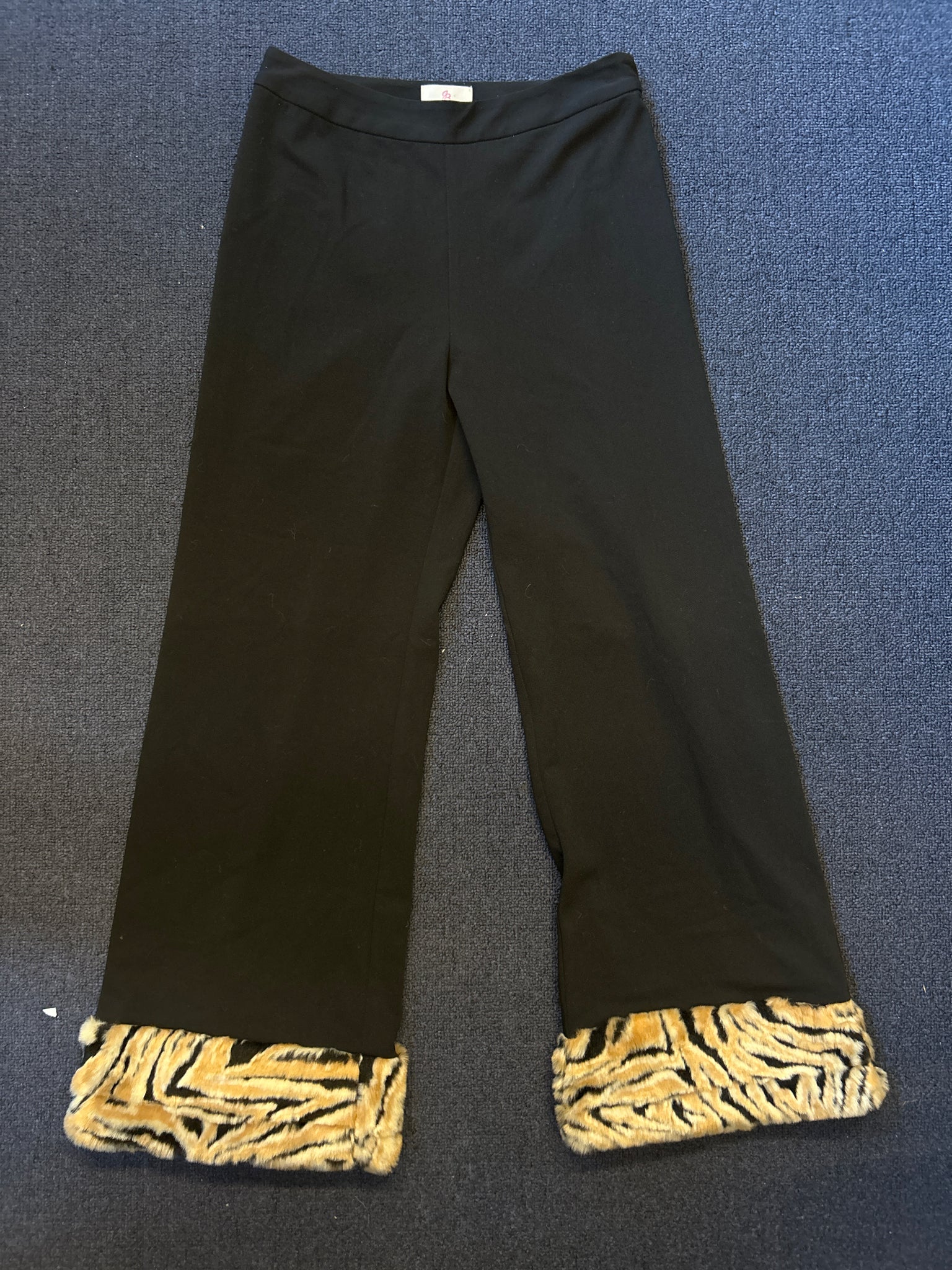 Julie Brown, Julie Brown Size 2 Black & Tan High Rise Side Zip Wide Leg Pants