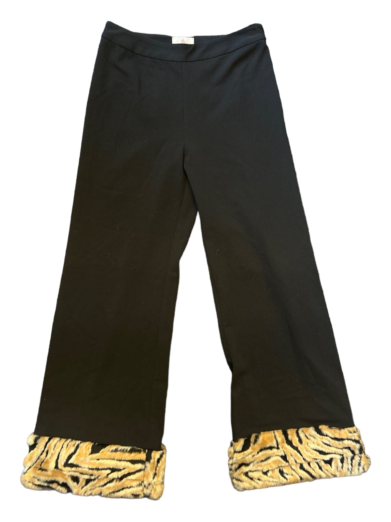 Julie Brown, Julie Brown Size 2 Black & Tan High Rise Side Zip Wide Leg Pants