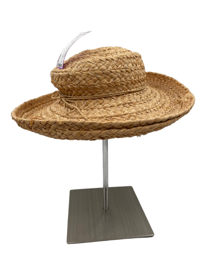 Kaminski, Kaminski Beige Raffia Tie Detail Hat