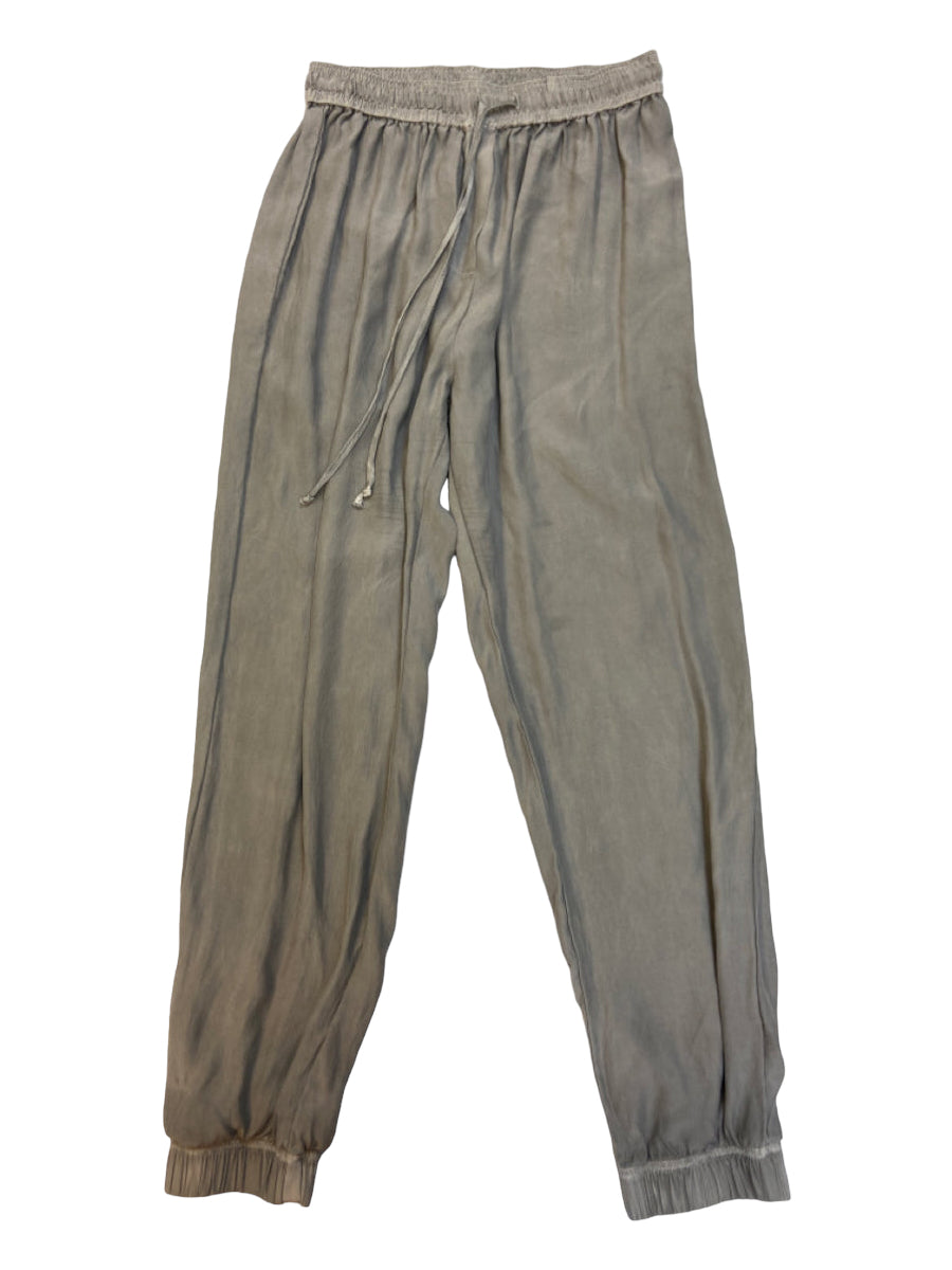 Kes, Kes Size Medium Gray Silk Elastic Drawstring Waist Jogger Pants