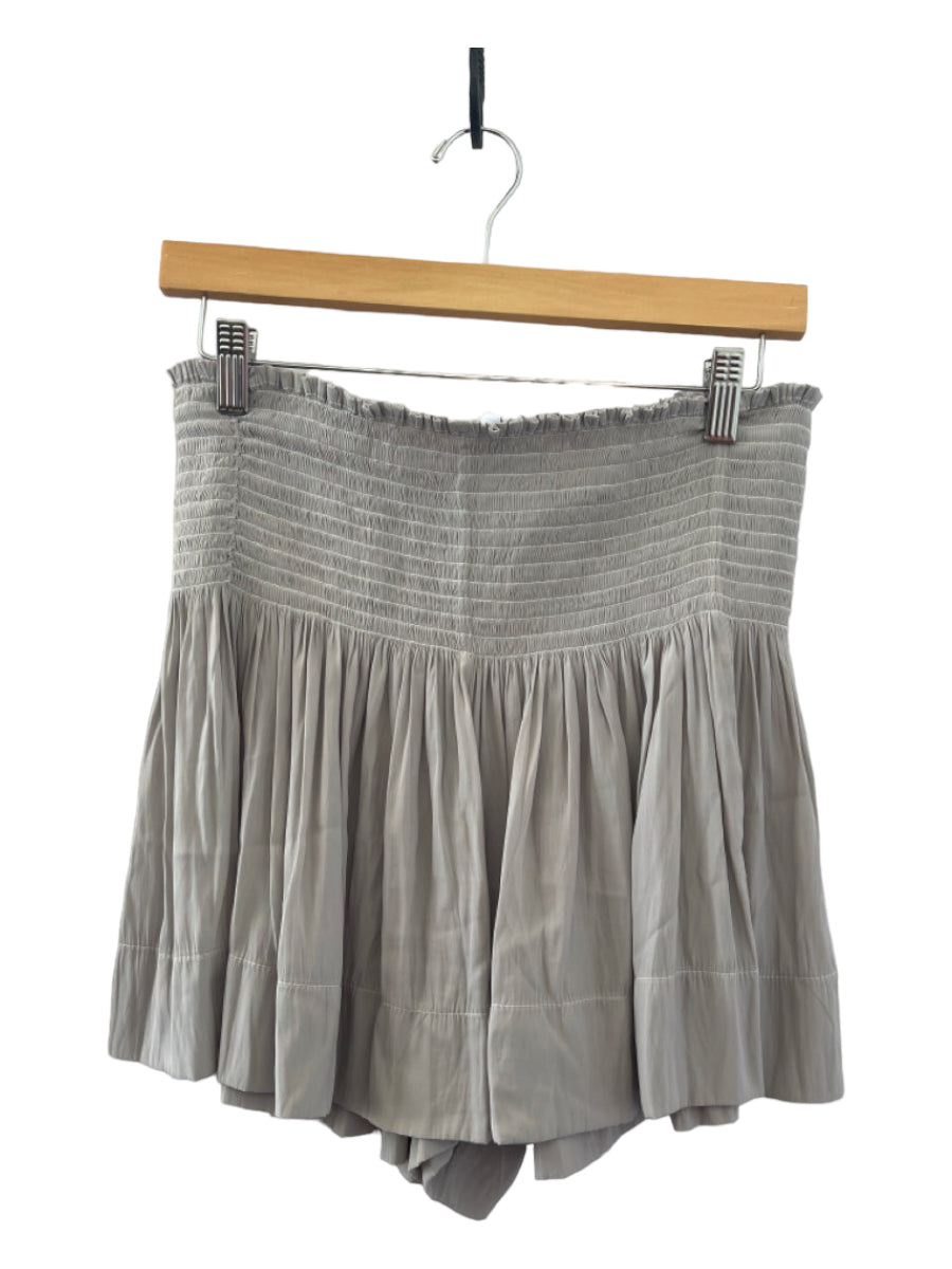 Koch, Koch Size M Light Gray Polyester Rouched Shorts