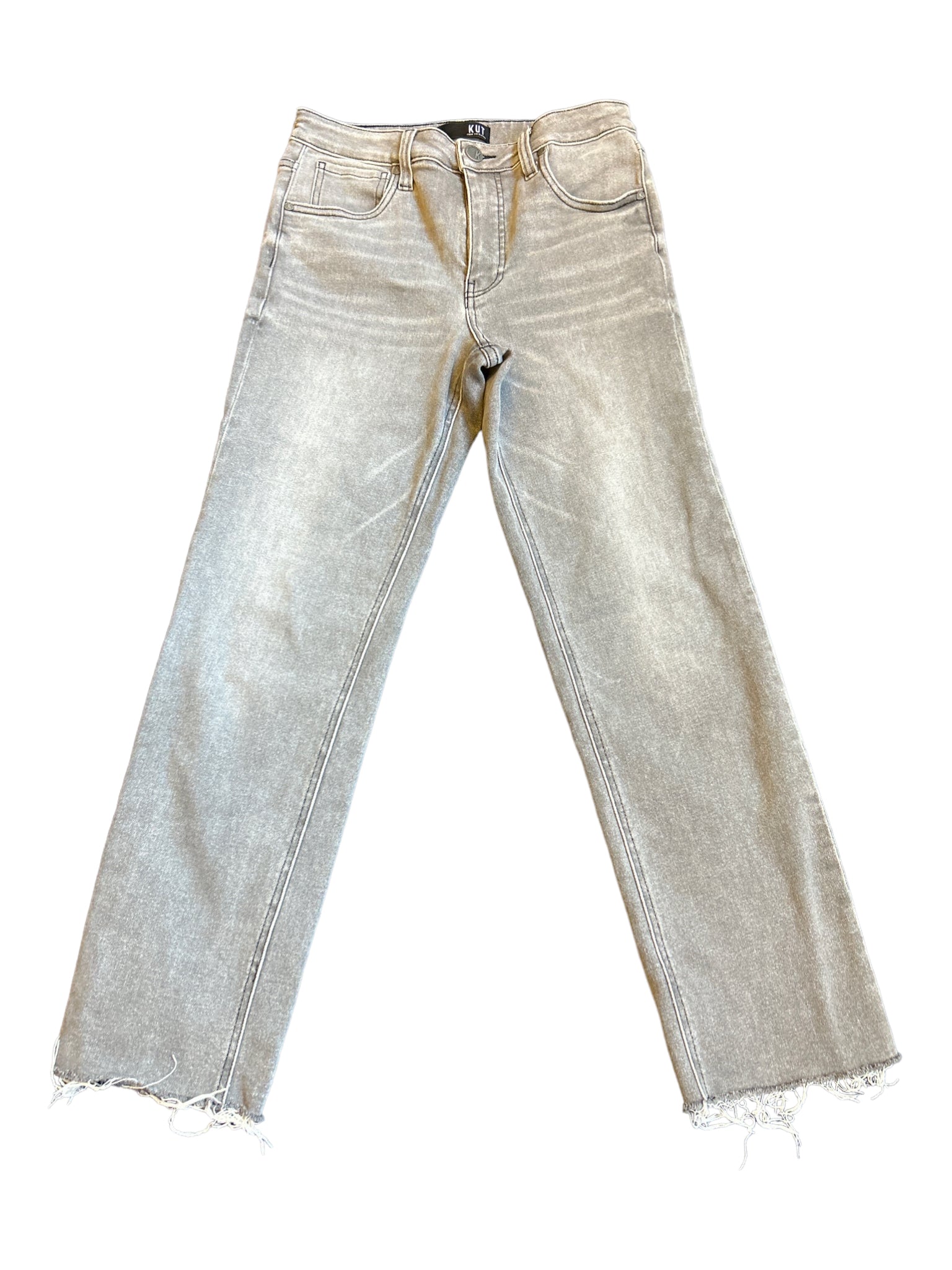 Kut From The Kloth, Kut From The Kloth Size 4 Light Gray Cotton Mid Rise 5 Pocket Jeans