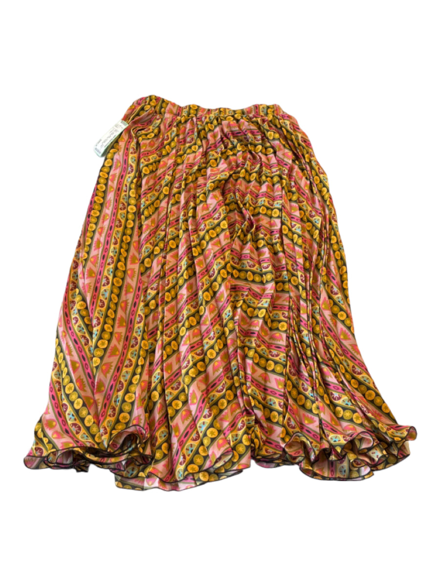 La Double J, La Double J Size L Pink, Yellow, Black Polyester Elastic Waist Abstract Skirt