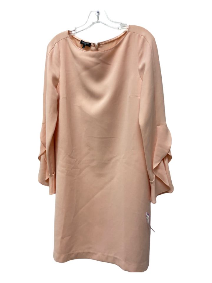 Lafayette, Lafayette Size M Light Pink Acetate Blend Long Sleeve Flutter Sleeve Dress