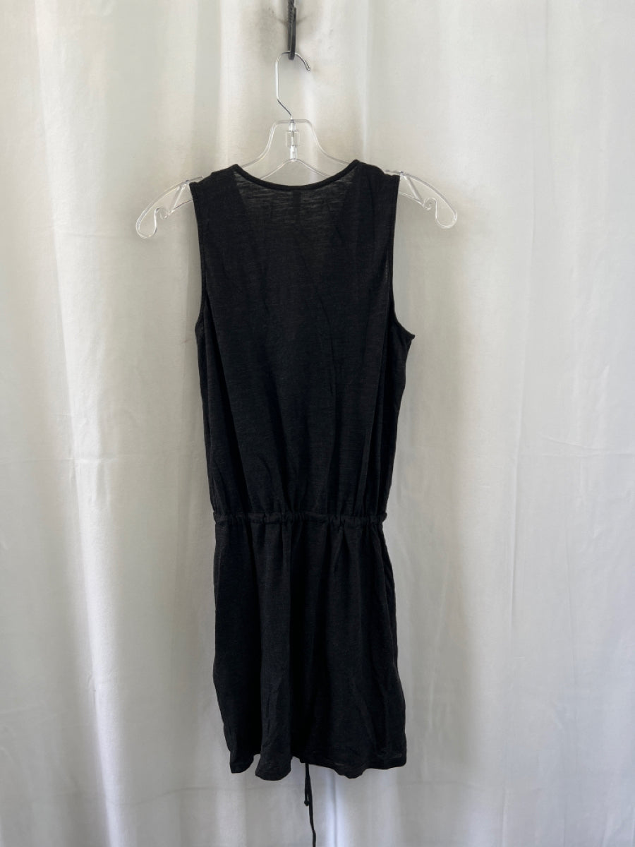 Lanston, Lanston Size XS Gray Polyester Blend Sleeveless Drawstring Dress