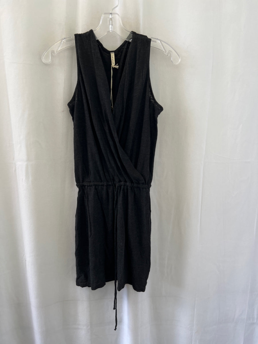 Lanston, Lanston Size XS Gray Polyester Blend Sleeveless Drawstring Dress