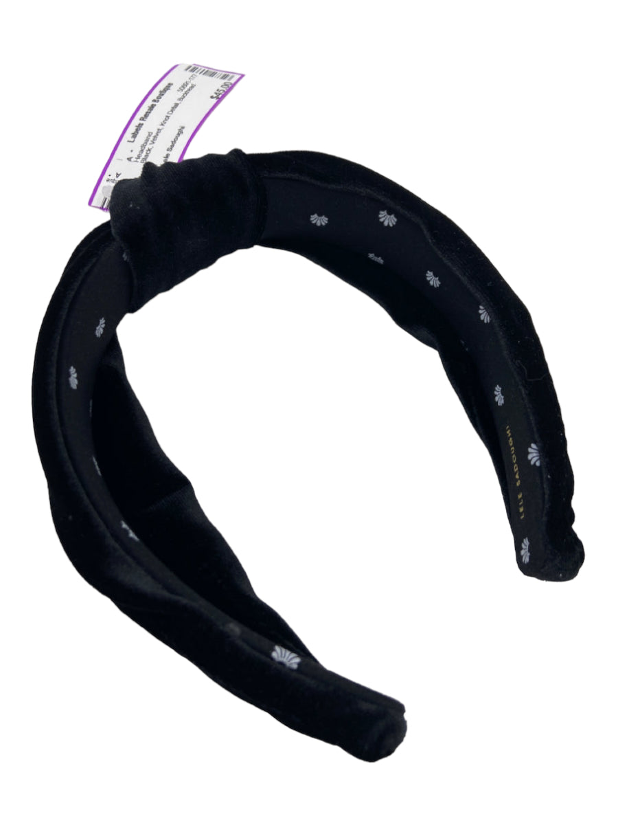 Lele Sadoughi, Lele Sadoughi Black Velvet Knot Detail Headband