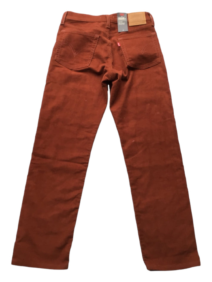 Levi, Levi Size 26 Orange Brown Cotton Wedge Straight Corduroy High Rise Pants