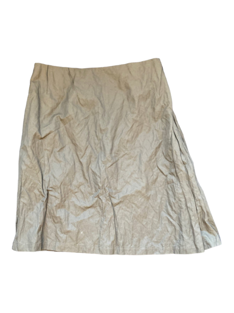 Lida Baday, Lida Baday Size 14 Kelp Cotton Blend Side Zip Side Pleat Flat Front Skirt