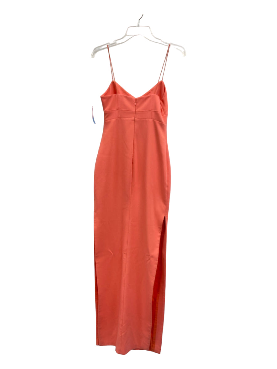 Likely, Likely Size 0 Salmon Polyester Solid Back Zip Sleeveless Dress