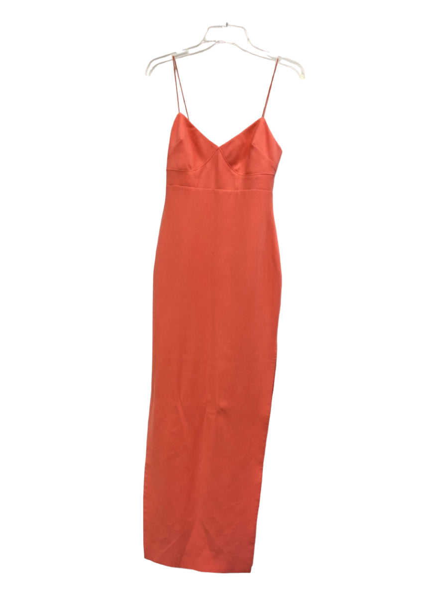 Likely, Likely Size 0 Salmon Polyester Solid Back Zip Sleeveless Dress