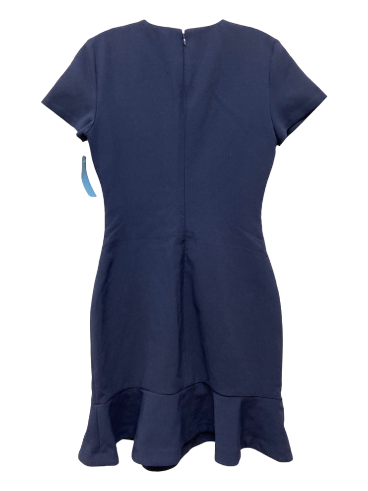 Likely, Likely Size 4 Navy Polyester Back Zip Cap Sleeve Dress