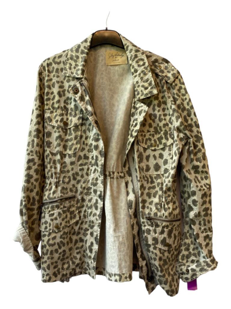 Lily Aldridge for Velvet, Lily Aldridge for Velvet Size Medium Green & Gray Cotton Animal Print Jacket