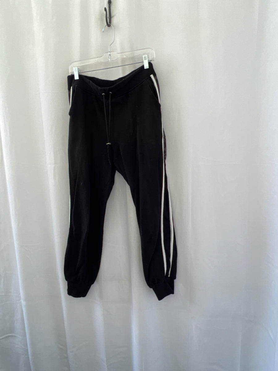 Lovers + Friends, Lovers + Friends Size M Black & White Cotton Blend Sweatshirt Side Stripe Pants