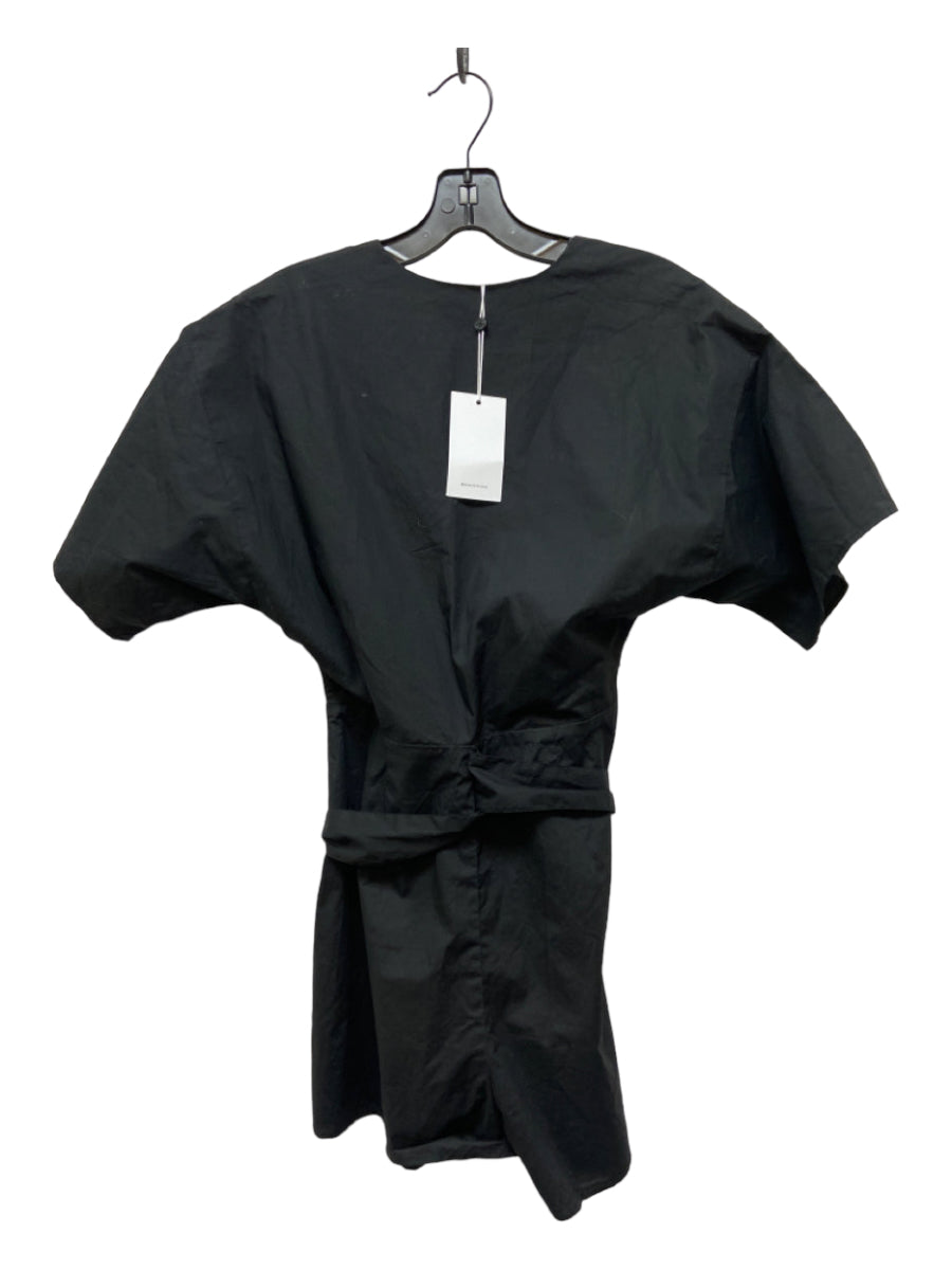 Lovers + Friends, Lovers + Friends Size S Black Cotton Button Down Short Sleeve Romper