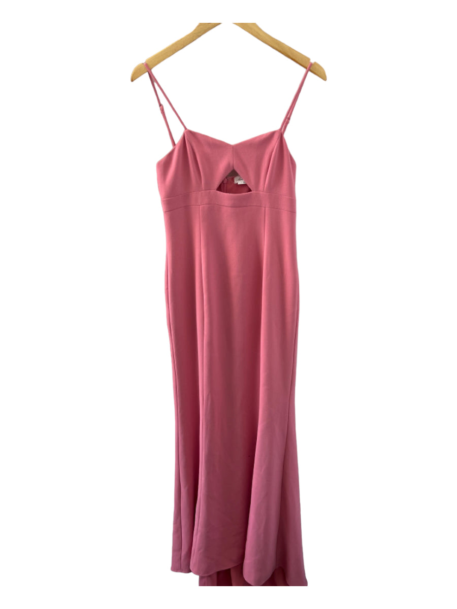 Lovers + Friends, Lovers + Friends Size S Pink Polyester Blend Spaghetti Strap Keyhole Front Gown