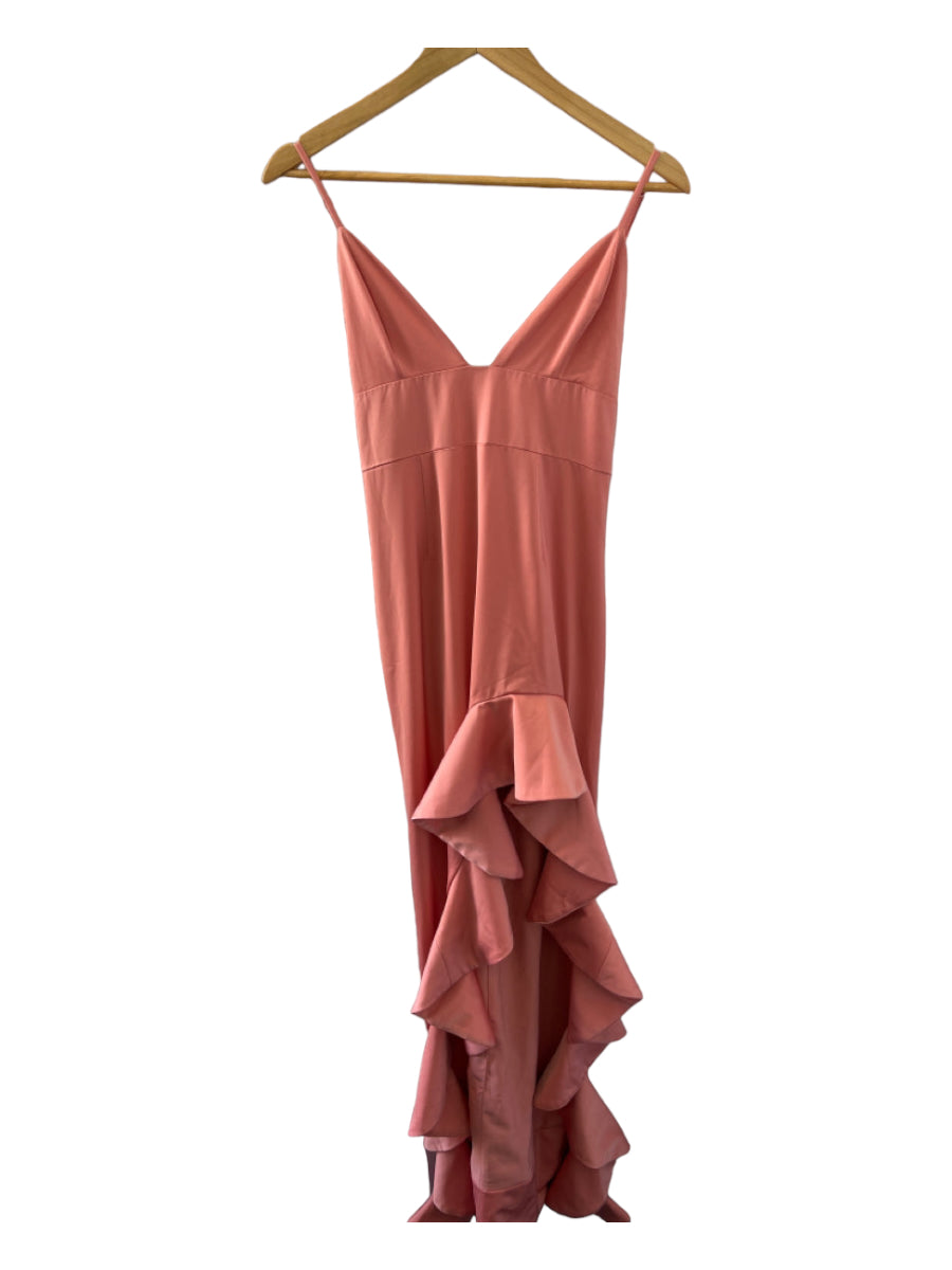 Lovers + Friends, Lovers + Friends Size Small Rose Pink Polyester Blend Slit Hem Thin Straps Gown