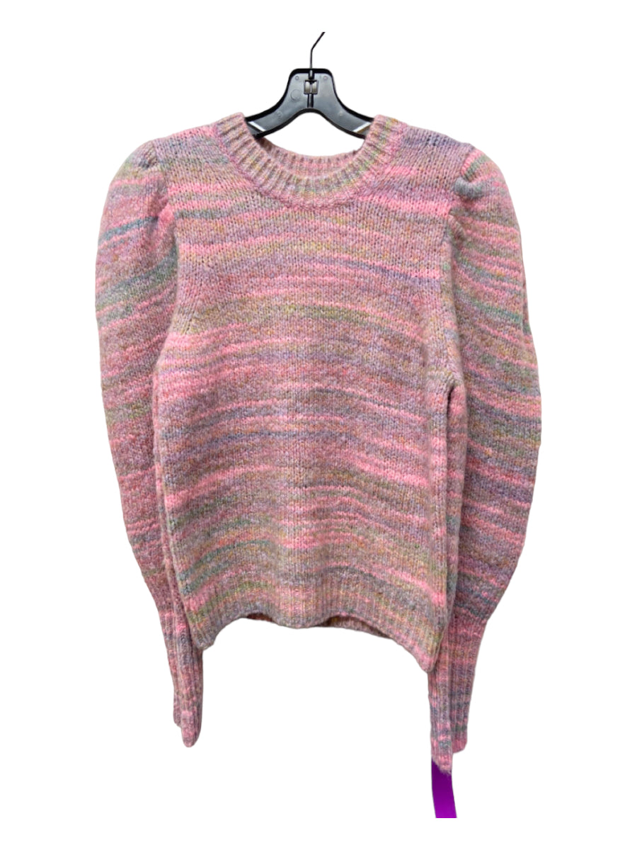 Loveshackfancy, Loveshackfancy Size M Pink & Multi Acrylic Blend Knit Striped Sweater