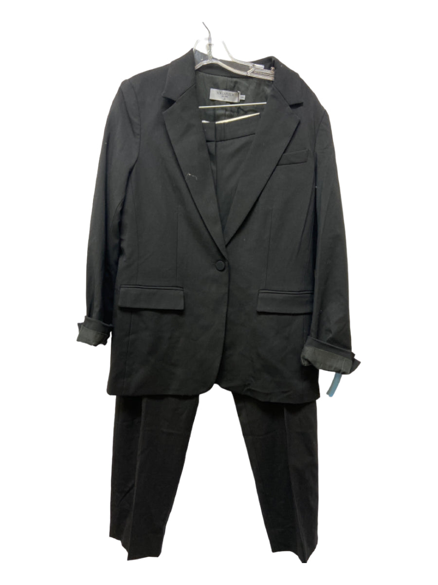 M.M. Lafleur, M.M. Lafleur Size 10 Black Wolf Blazer One Button Trouser Pant Set