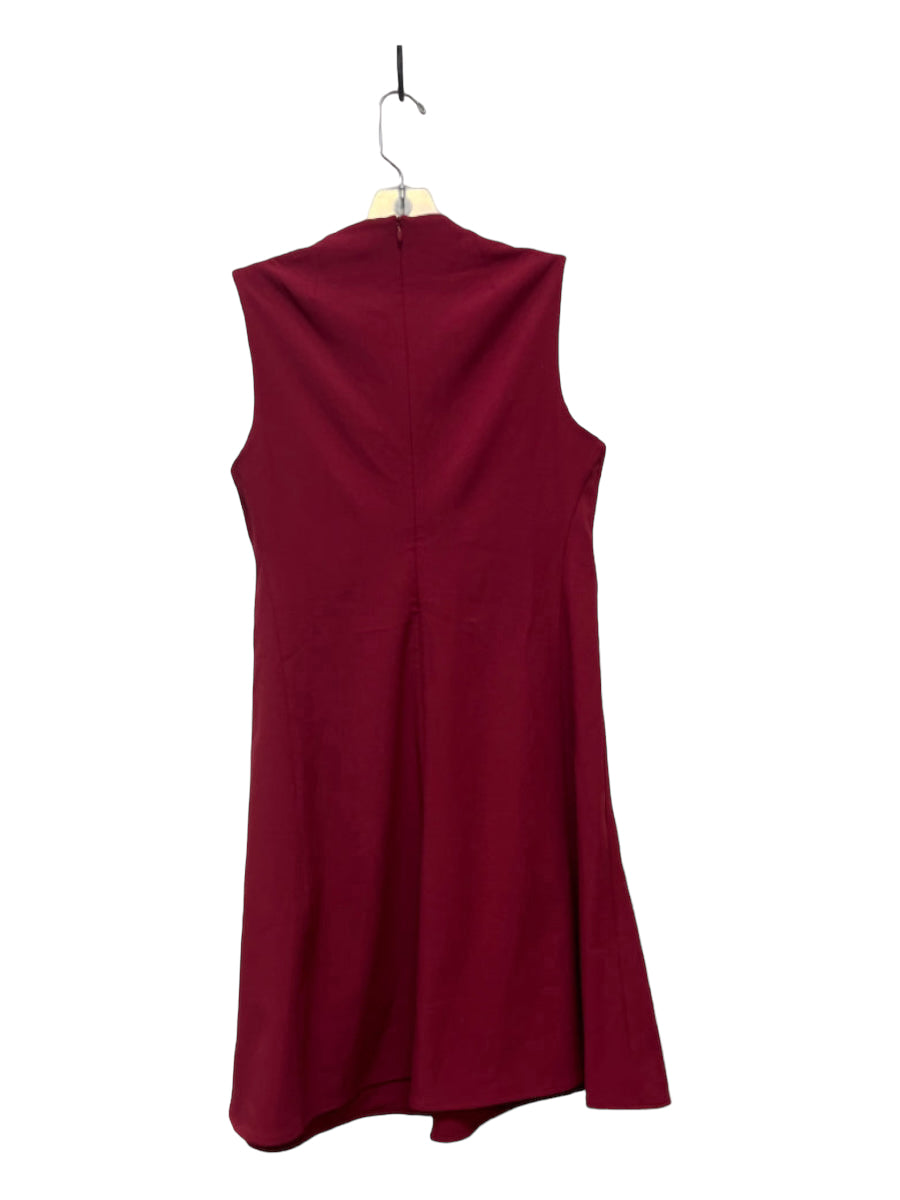 M.M. Lafleur, M.M. Lafleur Size 2 Cranberry Pink Polyester High Neck Sleeveless Dress