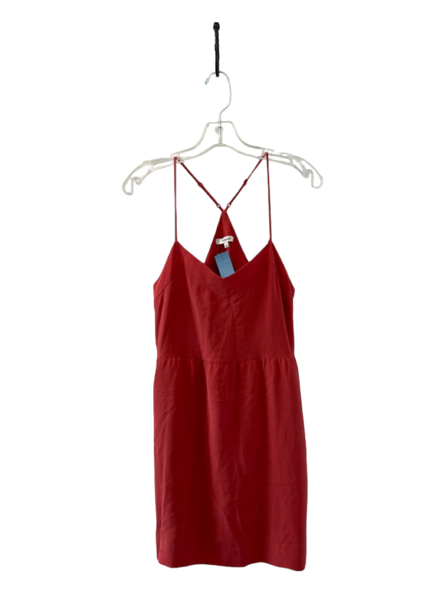 Madewell, Madewell Size 0 Red Pink Silk Racerback Adjustable straps Mini Dress