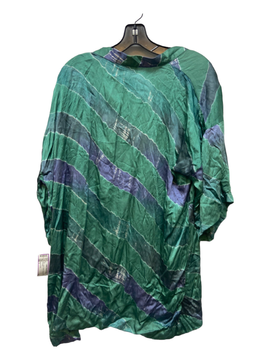 Maison Hotel, Maison Hotel Size S Green & Multi Viscose Tye Dye Top